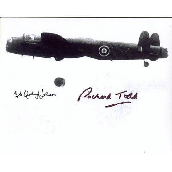 Dambuster 617 George Johnson Richard Todd genuine signed authentic autographs photo