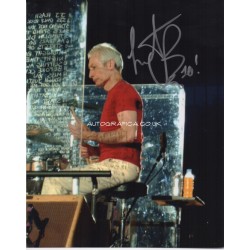 Rolling Stones Charlie Watts genuine signed authentic autograph photo