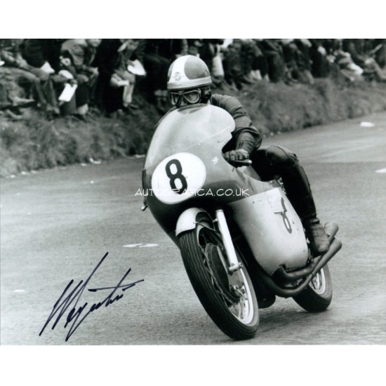Giacomo Agostini Motor cycling genuine authentic autograph signed photo