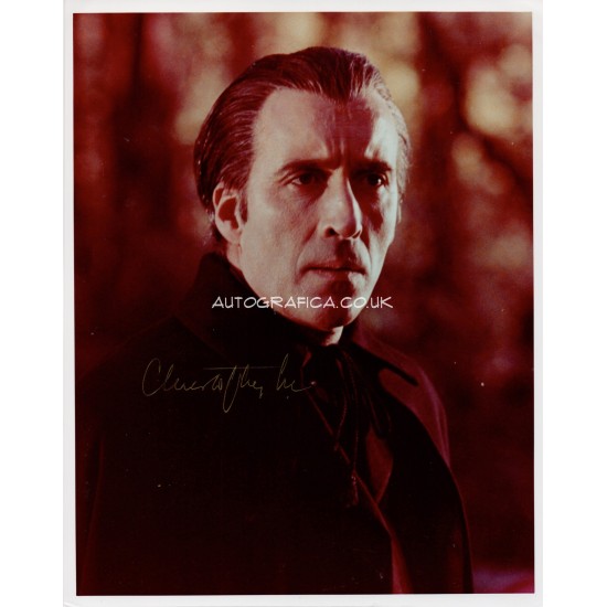 Christopher Lee Dracula genuine authentic signed autograph photo UACC