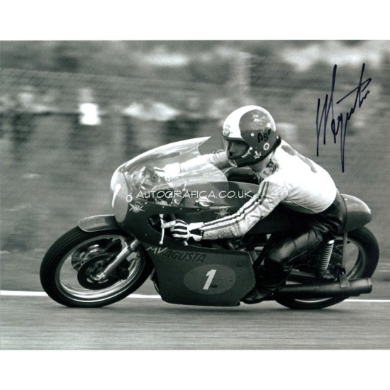Giacomo Agostini IOM TT etc  genuine authentic signed autograph photo COA