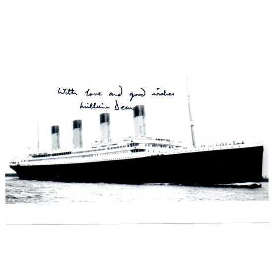 RMS Titanic Millvina Dean survivor genuine authentic signed autograph 