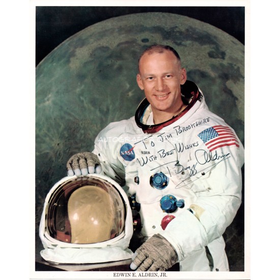 Buzz Aldrin Apollo 11 genuine authentic autograph signed litho UACC