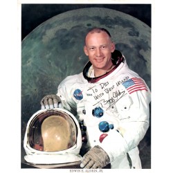 Buzz Aldrin Apollo 11 NASA genuine authentic autograph signed litho COA