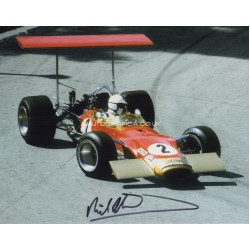 Richard Attwood Lotus 49 F1 authentic signed genuine autograph photo