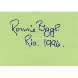 Ronnie Biggs Great Train Robbery authentic genuine signed page