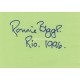 Ronnie Biggs Great Train Robbery authentic genuine signed page