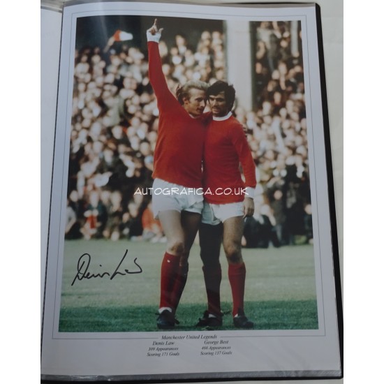 Denis Law Man United football genuine authentic autograph signed photo 2