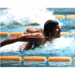 Mark Spitz Olympic swimming champion signed genuine signature photo