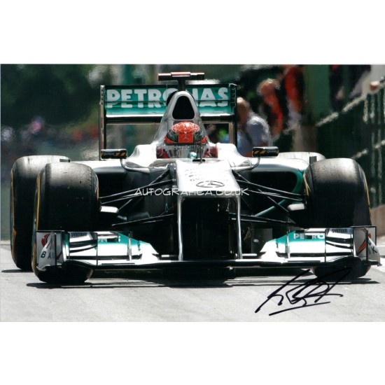 Michael Shumacher F1 Mercedes authentic signed genuine signature photo UACC
