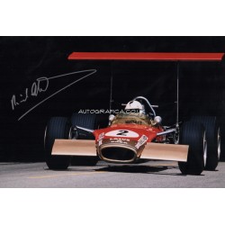 Richard Attwood Lotus Ford 49 signed genuine signature authentic photo