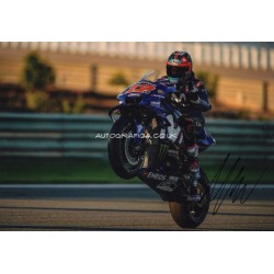 Maverick Vinales Moto GP Yamaha signed genuine signature authentic photo COA