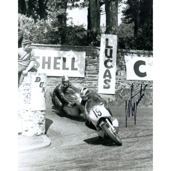 Giacomo Agostini TT IOM genuine signed authentic autograph photo