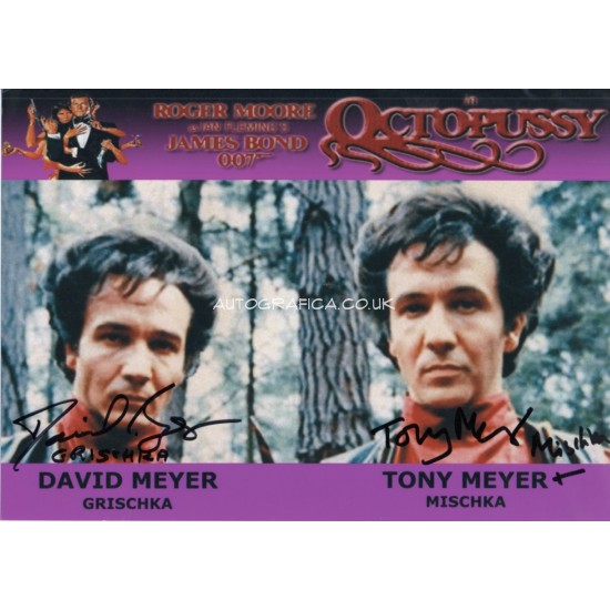David & Tony Meyer James Bond genuine authentic autograph signed photo UACC