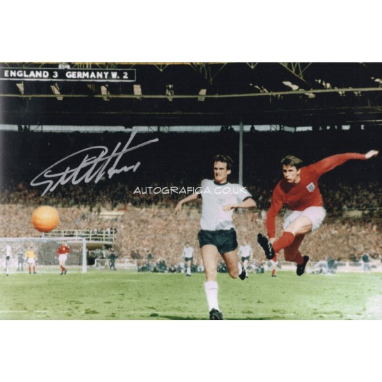Geoff Hurst WC1966 genuine signed authentic signature photo COA