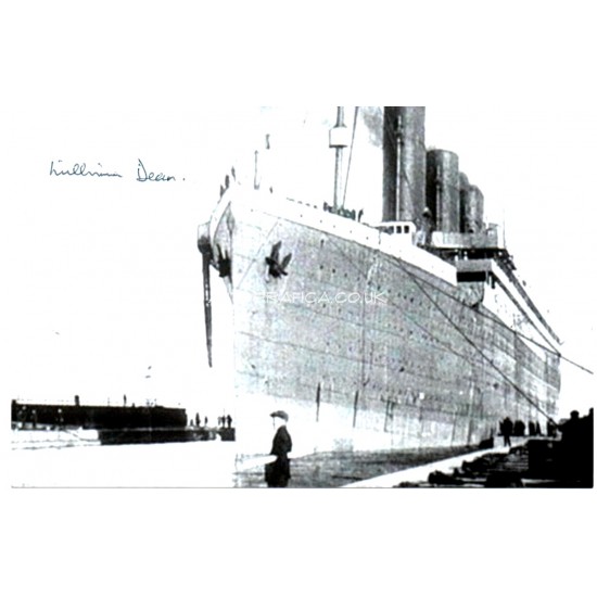 RMS Titanic Millvina Dean authentic genuine signed image survivor COA