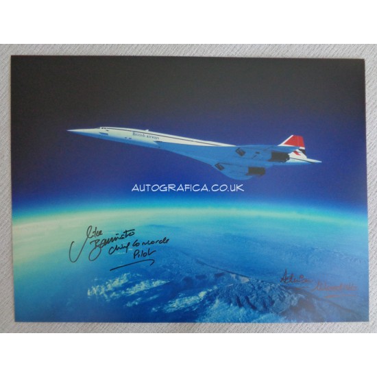 Concorde Mike Bannister Adrian Meredith authentic signed autograph photo