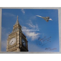 Mike Bannister Adrian Meredith Concorde authentic signed autograph photo