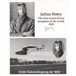 Julius Hatry Rocket Plane signed authentic genuine signature photo UACC UACC