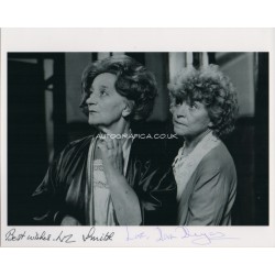 Liz Smith Dora Bryan authentic signed autograph signature photo COA