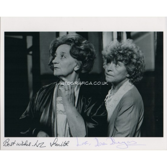 Liz Smith Dora Bryan authentic signed autograph signature photo COA