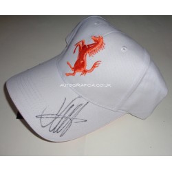 Sebastian Vettel F1 Ferrari authentic genuine signed cap COA UACC