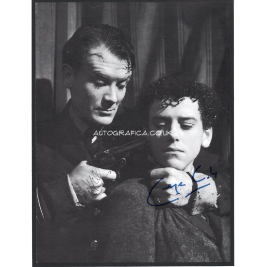 John Mills George Cole signature genuine signed authentic signature photo
