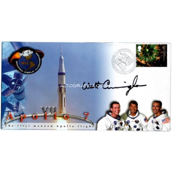 Walt Cunningham Apollo 7 genuine signed authentic signature FDC COA