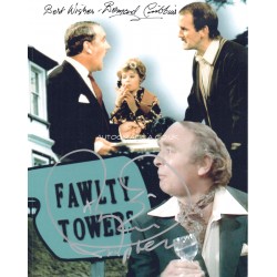 Ken Campbell Bernard Cribbins Fawlty Towers signed authentic signature photo