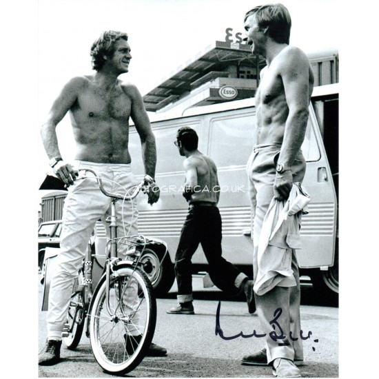 Derek Bell Steve Mcqueen genuine signed authentic signature photo AFTAL