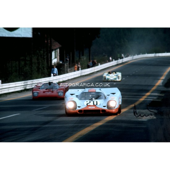 Derek Bell Porsche 917 genuine signed authentic signature photo AFTAL