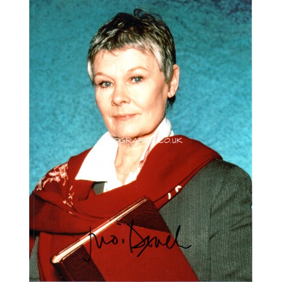 Judi Dench James Bond signed genuine signed authentic autograph photo