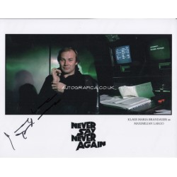 Klaus Maria Brandauer James Bond signed authentic signature photo COA UACC
