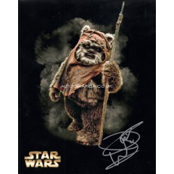Warwick Davis Star Wars signed authentic genuine signature photo COA UACC