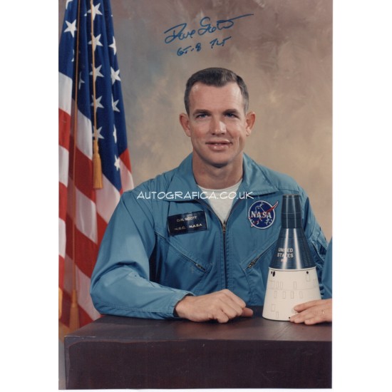 Dave Scott space Gemini signed authentic genuine signature photo COA UACC