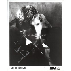 John Denver music signed authentic signature photo COA UACC