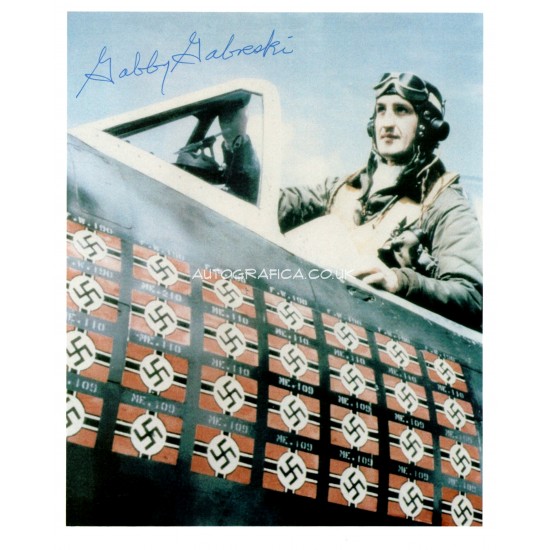 Gabby Gabreski WW2 ace signed autograph photo authentic COA AFTAL