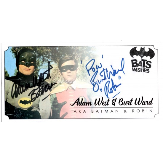 Adam West Burt Ward Batman signed autograph photo authentic COA