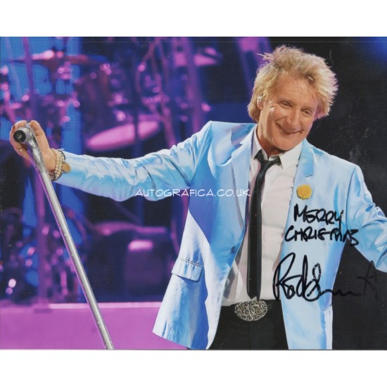 Rod Stewart music genuine authentic autograph signed signature photo.