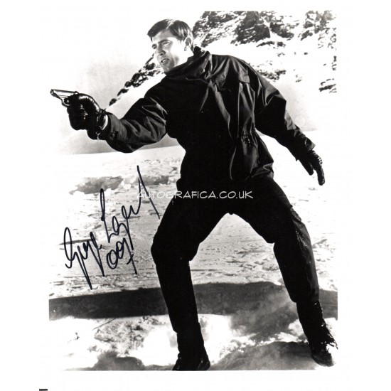 George Lazenby James Bond 007 genuine authentic autograph signed photo.