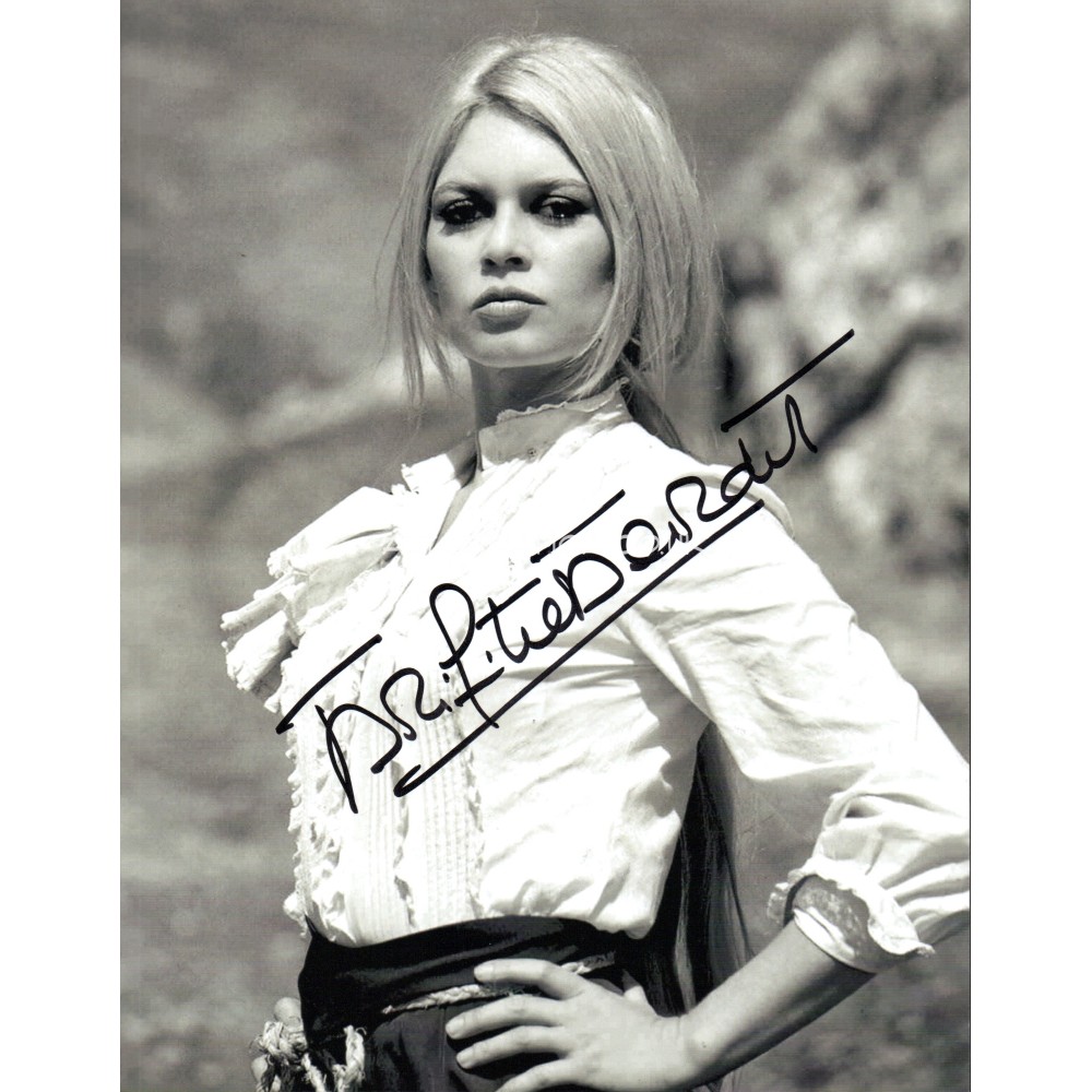 Brigitte Bardot genuine authentic autograph signed signature photo.