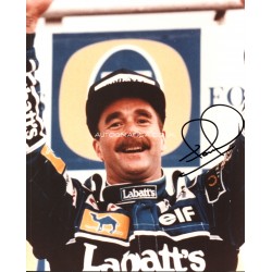 Nigel Mansell F1 Williams signed original genuine autograph authentic photo