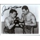 Jake LaMotta boxing genuine authentic autograph signed signature photo.