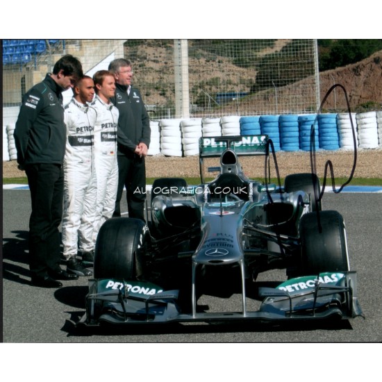 Ross Brawn F1 Mercedes genuine autograph signed photo COA UACC