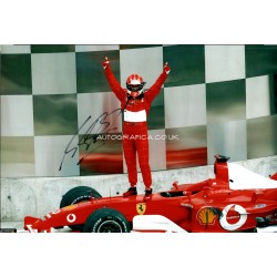 Michael Schumacher F1 Ferrari genuine autograph signed photo COA UACC