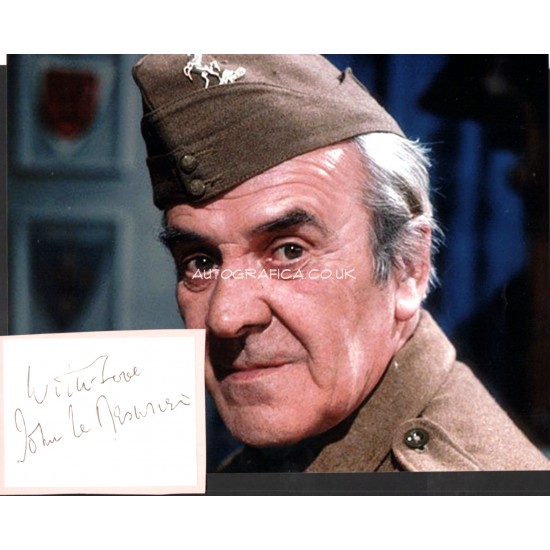 John Le Mesurier Dads Army genuine authentic signature + photo
