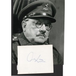 Arthur Lowe Dads Army autograph genuine authentic signature + photo