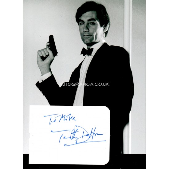 Timothy Dalton James Bond signed autograph genuine authentic signature + photo