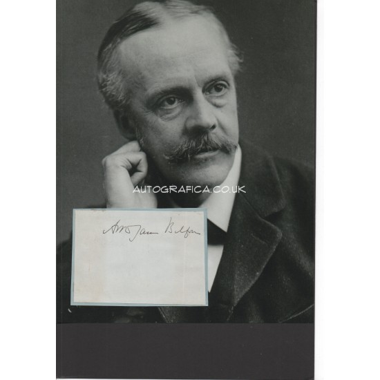 Arthur James Balfour PM signed autograph genuine authentic signature + photo