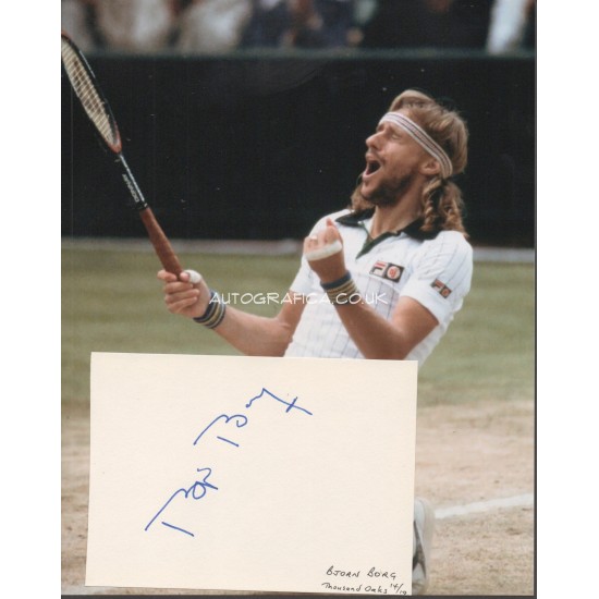 Bjorn Borg Tennis genuine authentic autograph signed signature + photo.